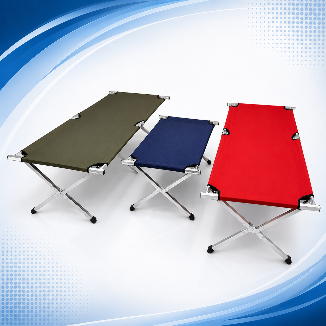 SS Portable Folding Cot with Kids Bed (Family Pack)