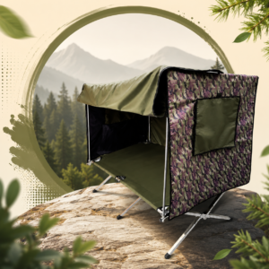 Stainless Steel Portable Cot with Waterproof Mosquito Net & Stand for Army