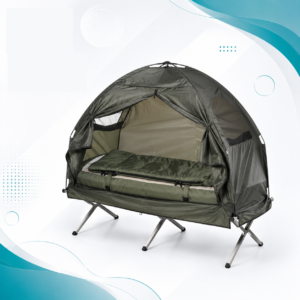 Army Cot with Mattress & Waterproof Tent